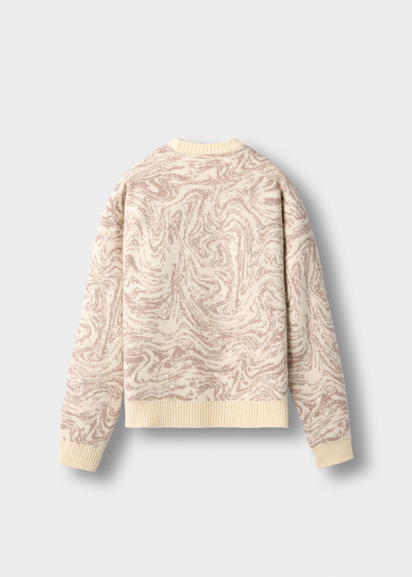 burocs-swirl-crewneck-sweater-herren-creme-jacquard-strick image 2