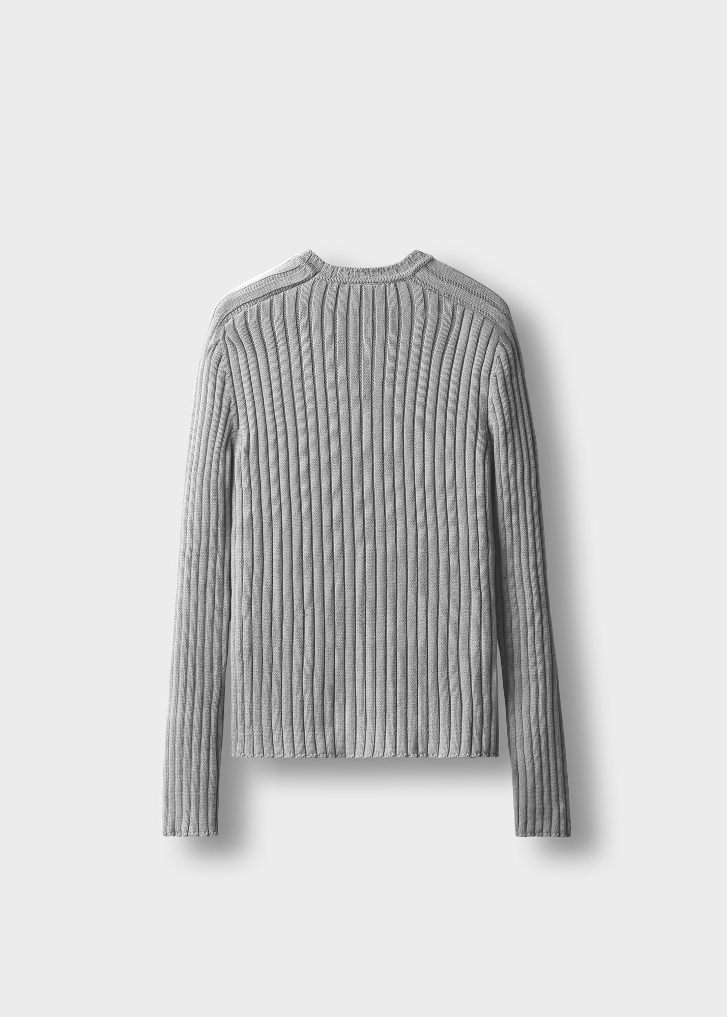 burocs-knitwear-ribbed-knit-sweater-pullover-grau-slim-fit image 2