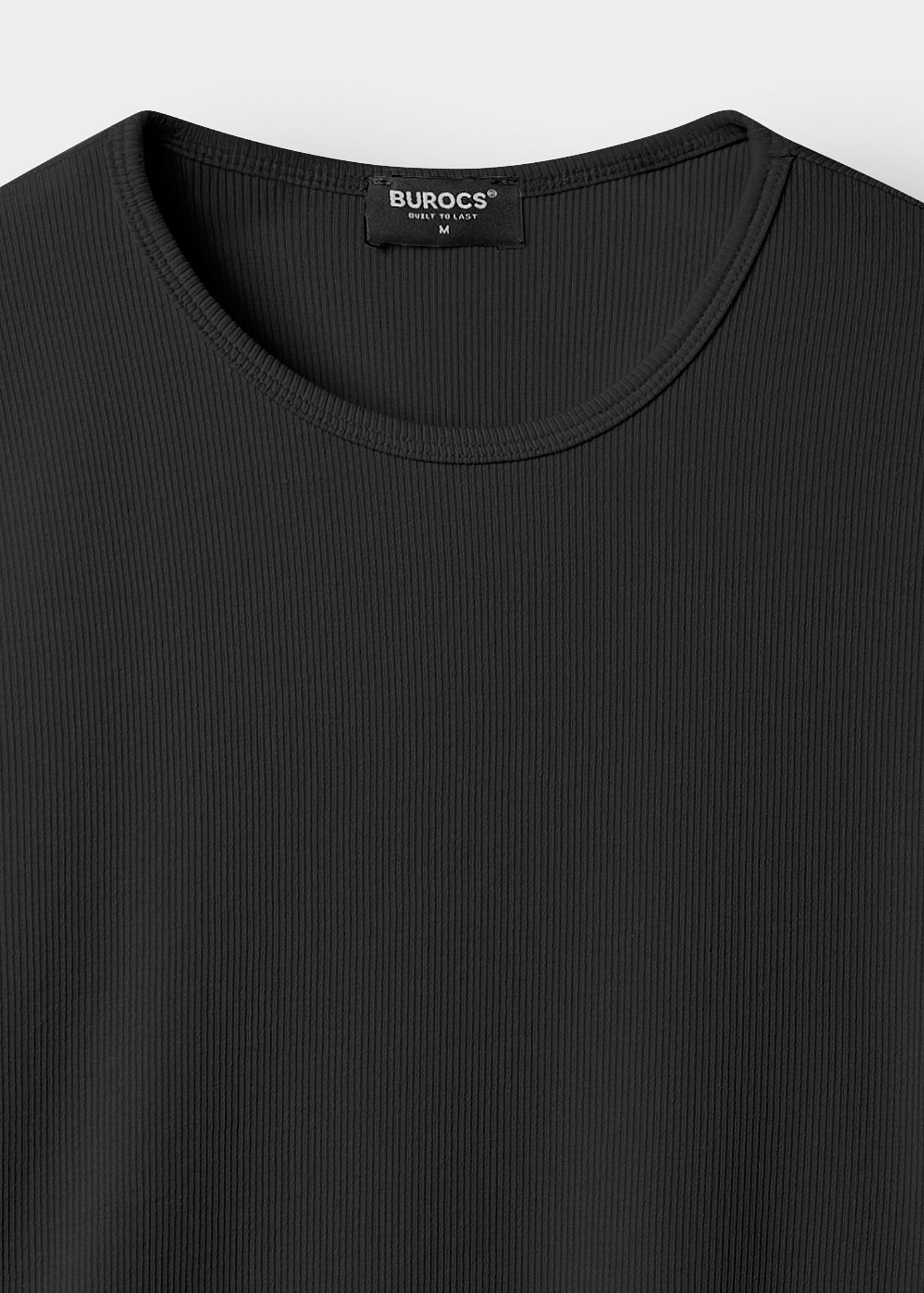 burocs-rib-t-shirt-herren-black-slim-fit-baumwolle image 3