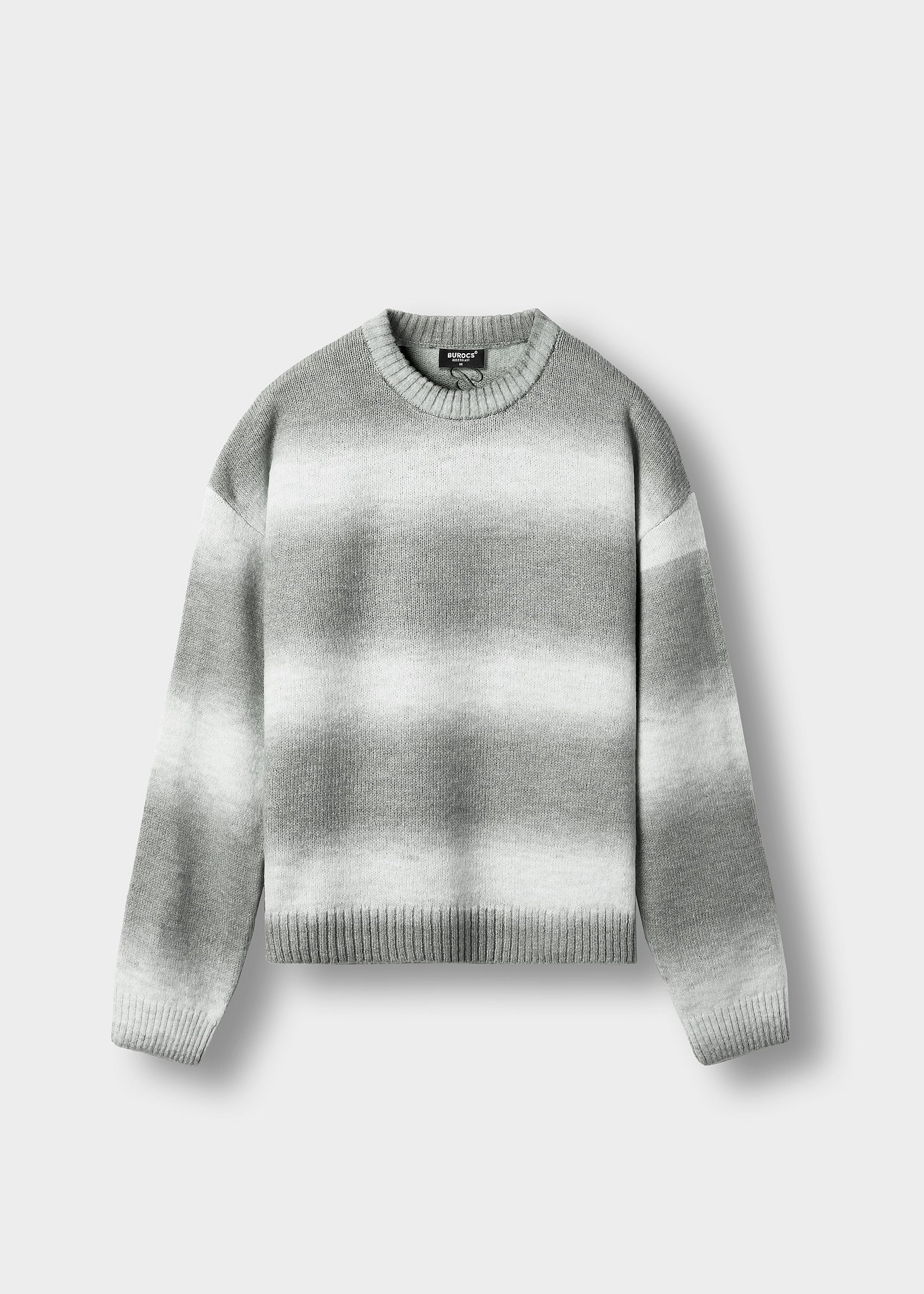 burocs-knit-gradient-crewneck-pullover-grau image 1