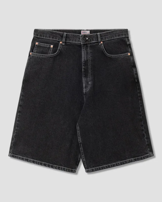 stan-ray-wide-5-short-jeansshorts-washed-black-denim image 1