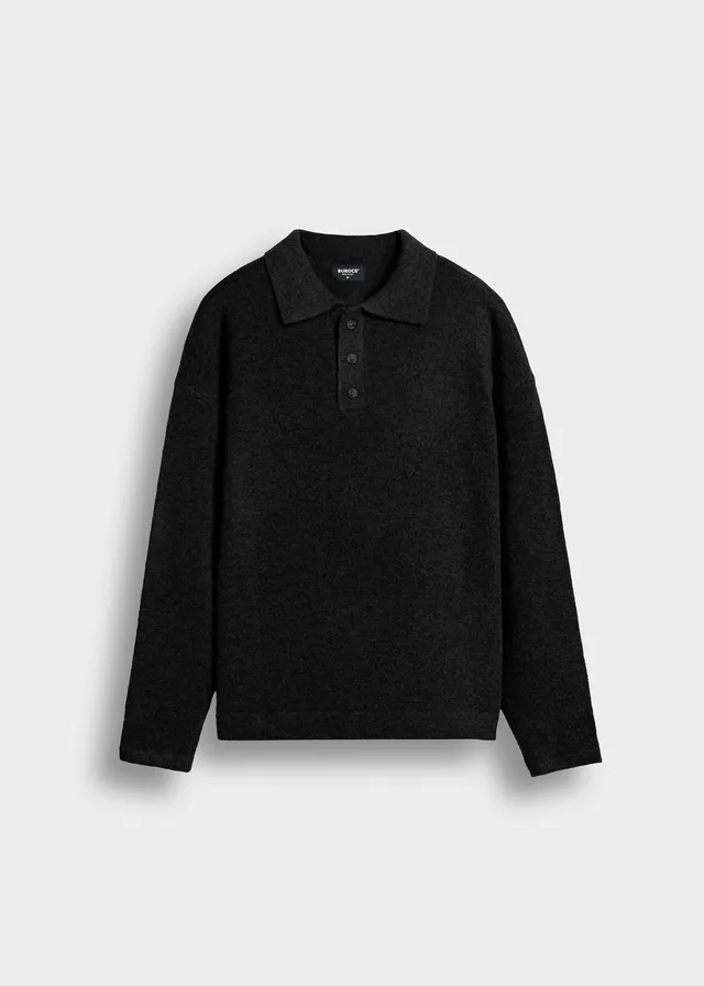 burocs-hairy-polopullover-schwarz-oversize image 1