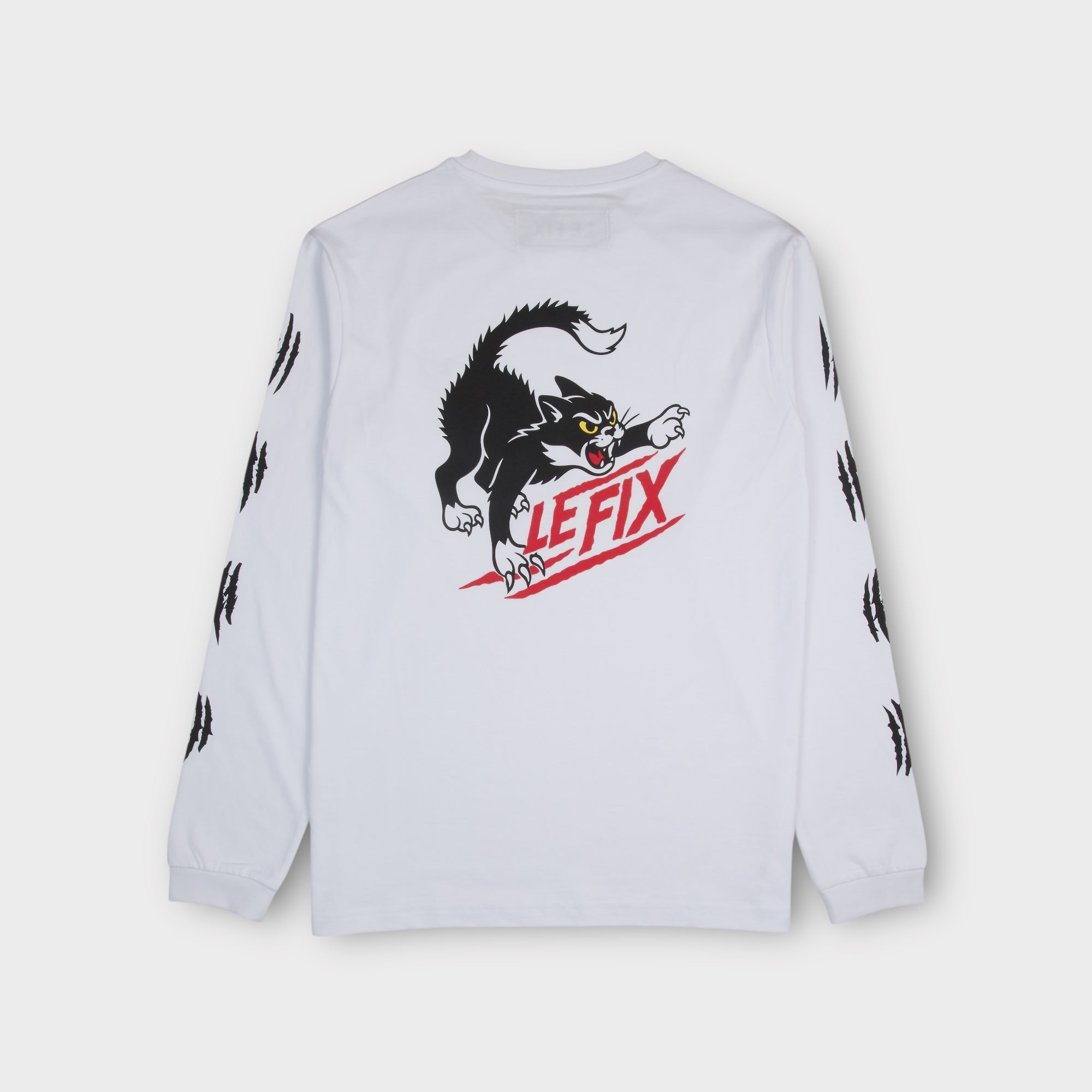 le-fix-cat-langarmshirt-wei-baumwolle-print image 1