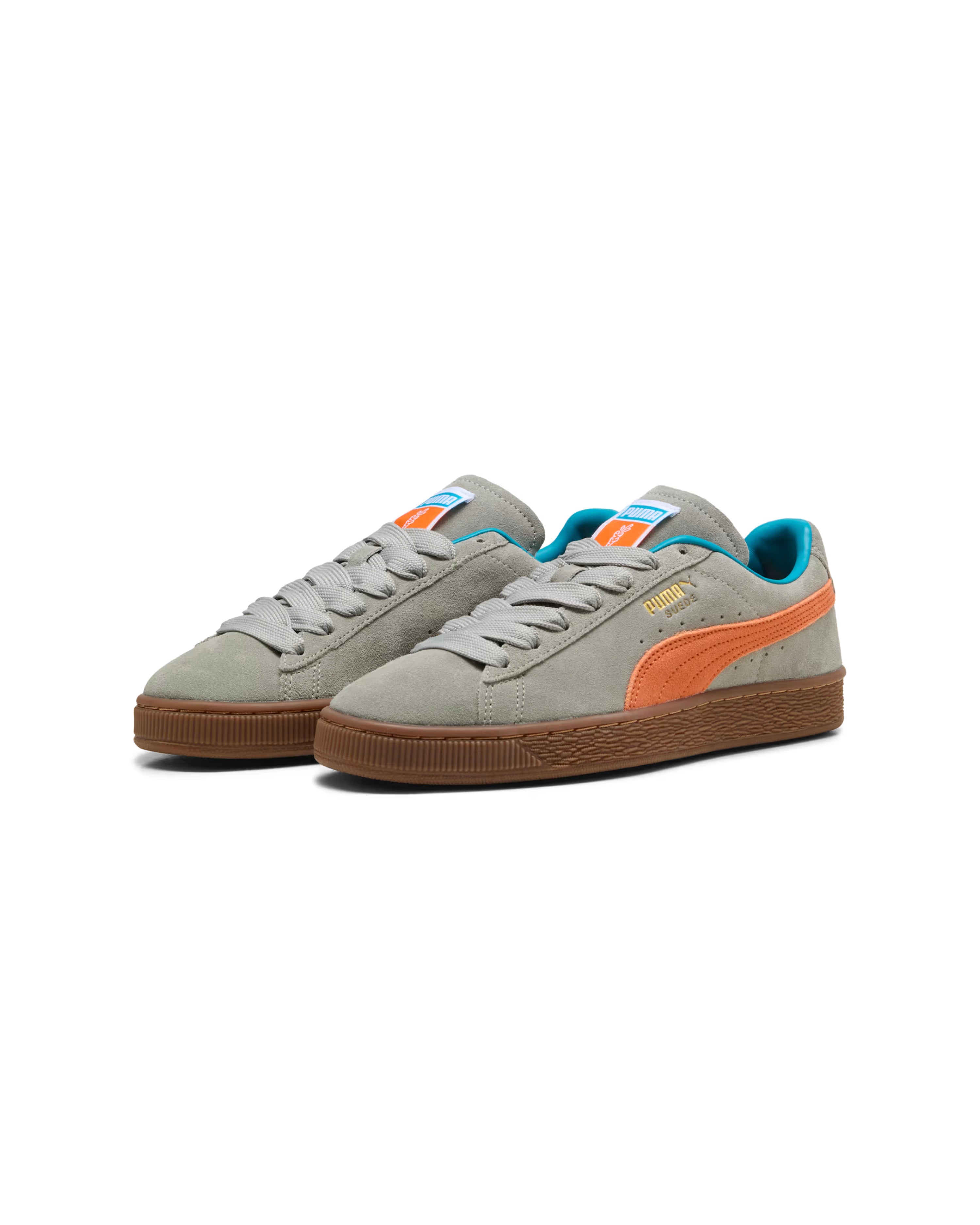 carrots-puma-suede-sneaker-herren-grau-orange-leder image 1