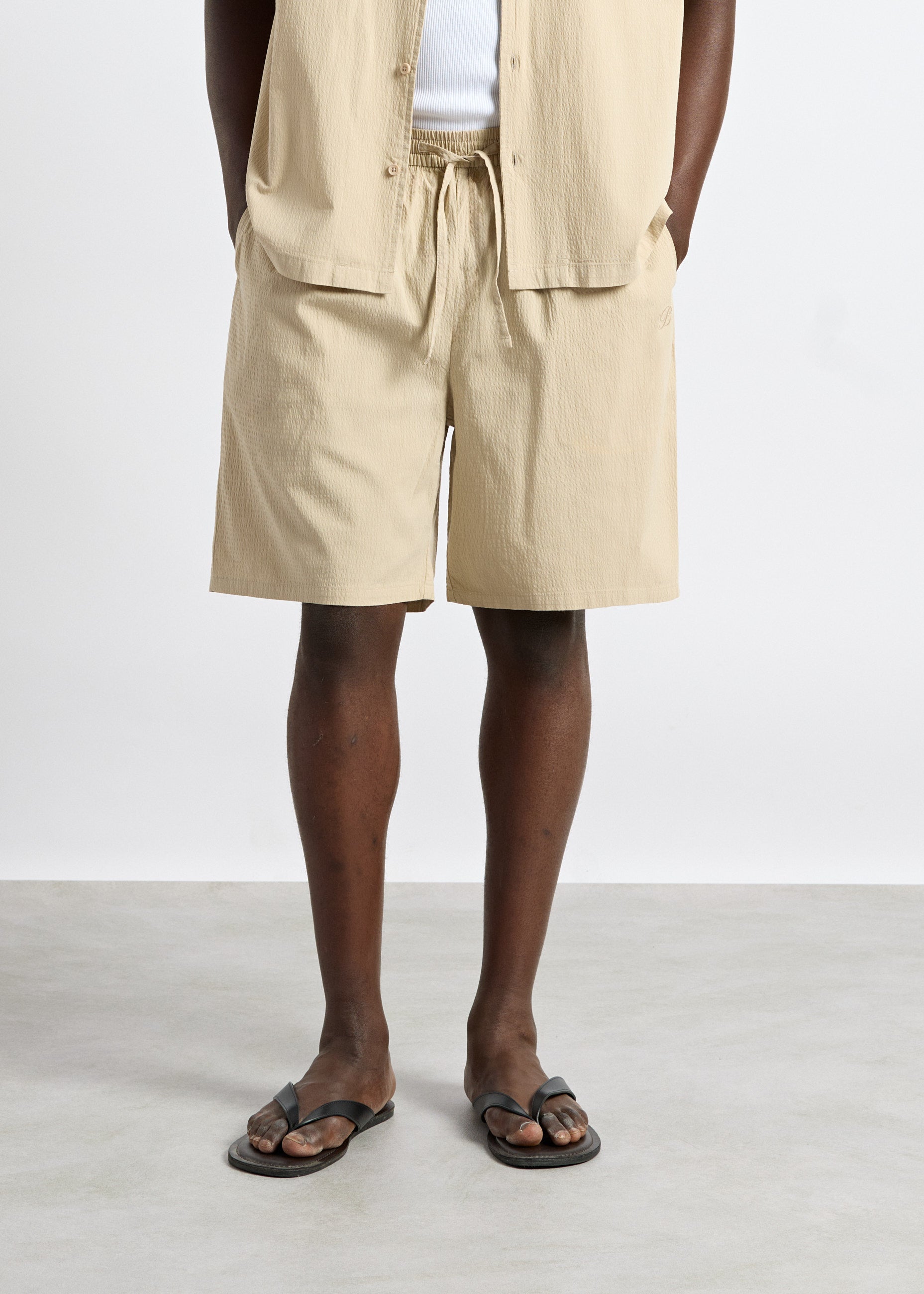 burocs-shorts-8396-seersucker-beige-regular-fit image 4