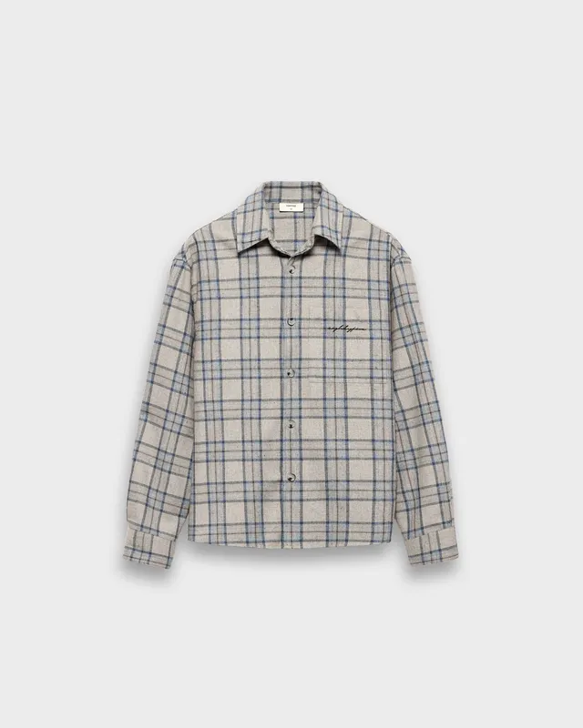 eightyfive-tops-checked-shirt-flanellhemd-grey-relaxed image 1