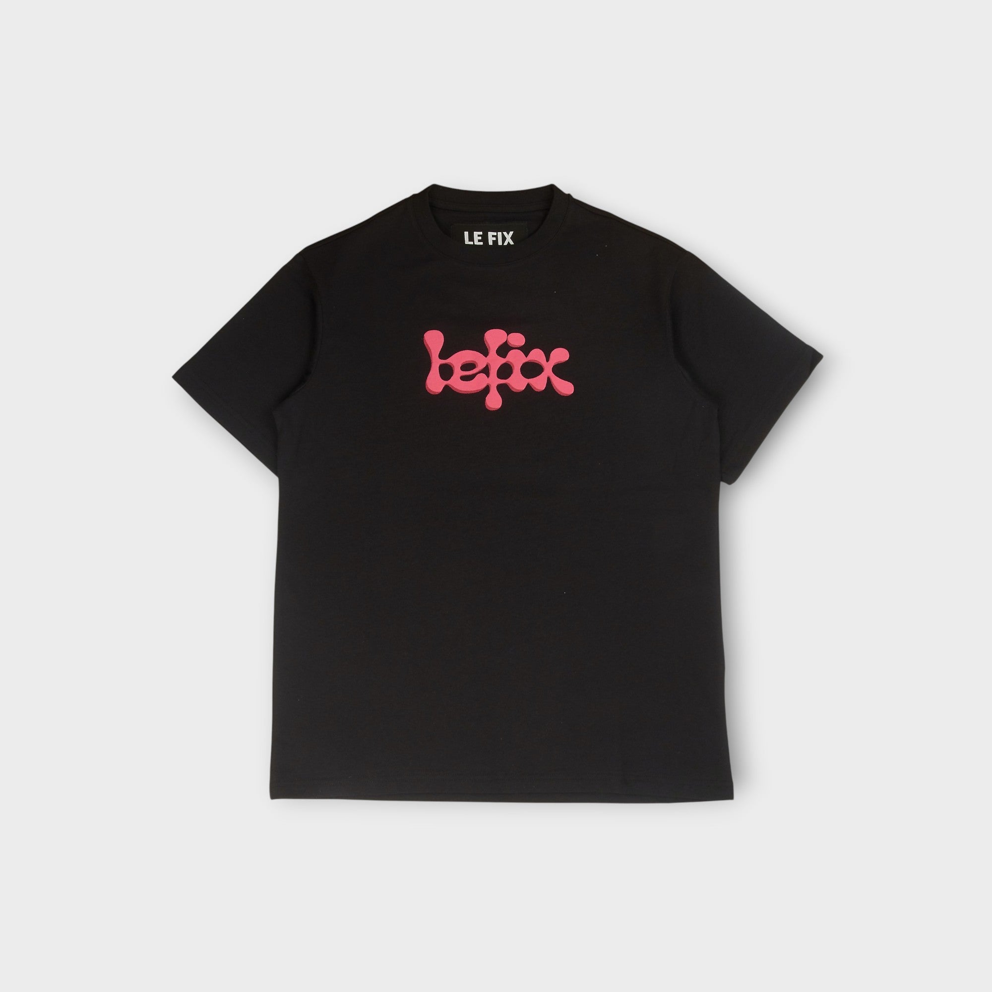 le-fix-play-t-shirt-schwarz-pinkes-logo-baumwolle image 1