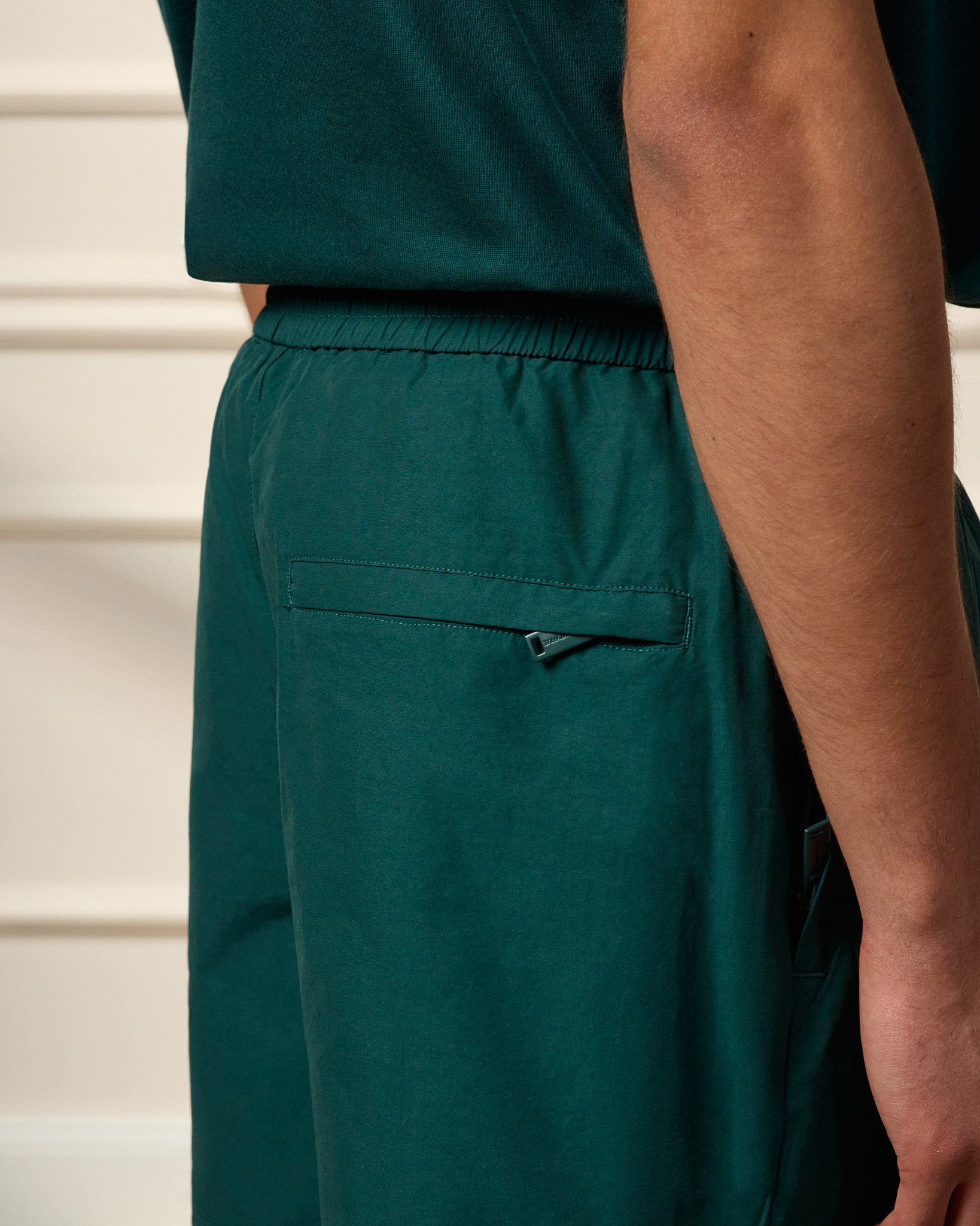 eightyfive-bottoms-nylon-track-shorts-kurze-hose-pine-green image 7