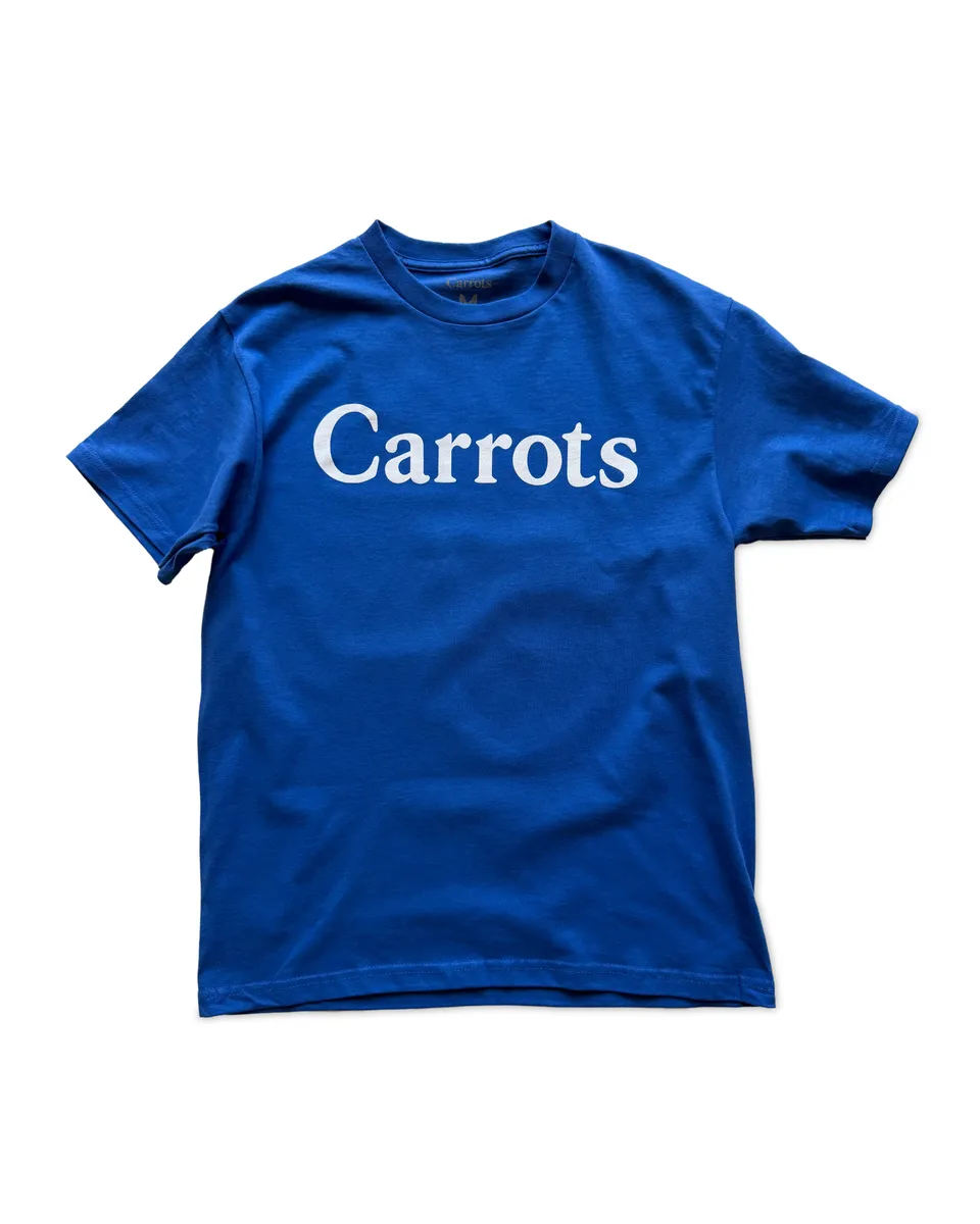 carrots-wordmark-tee-t-shirt-herren-royalblau-baumwolle image 1
