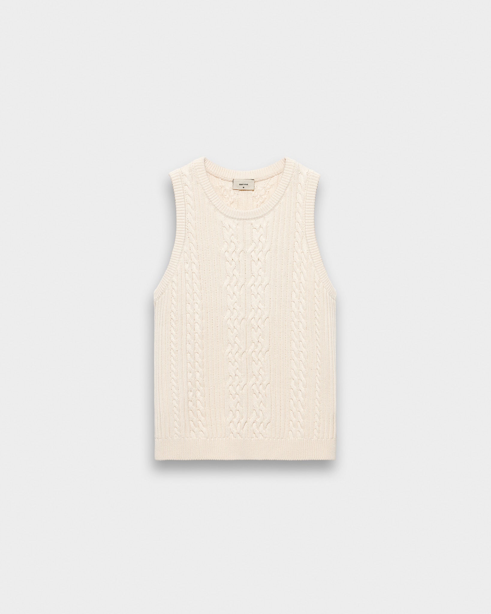 eightyfive-tops-knitted-tank-top-off-white-relaxed-fit image 1