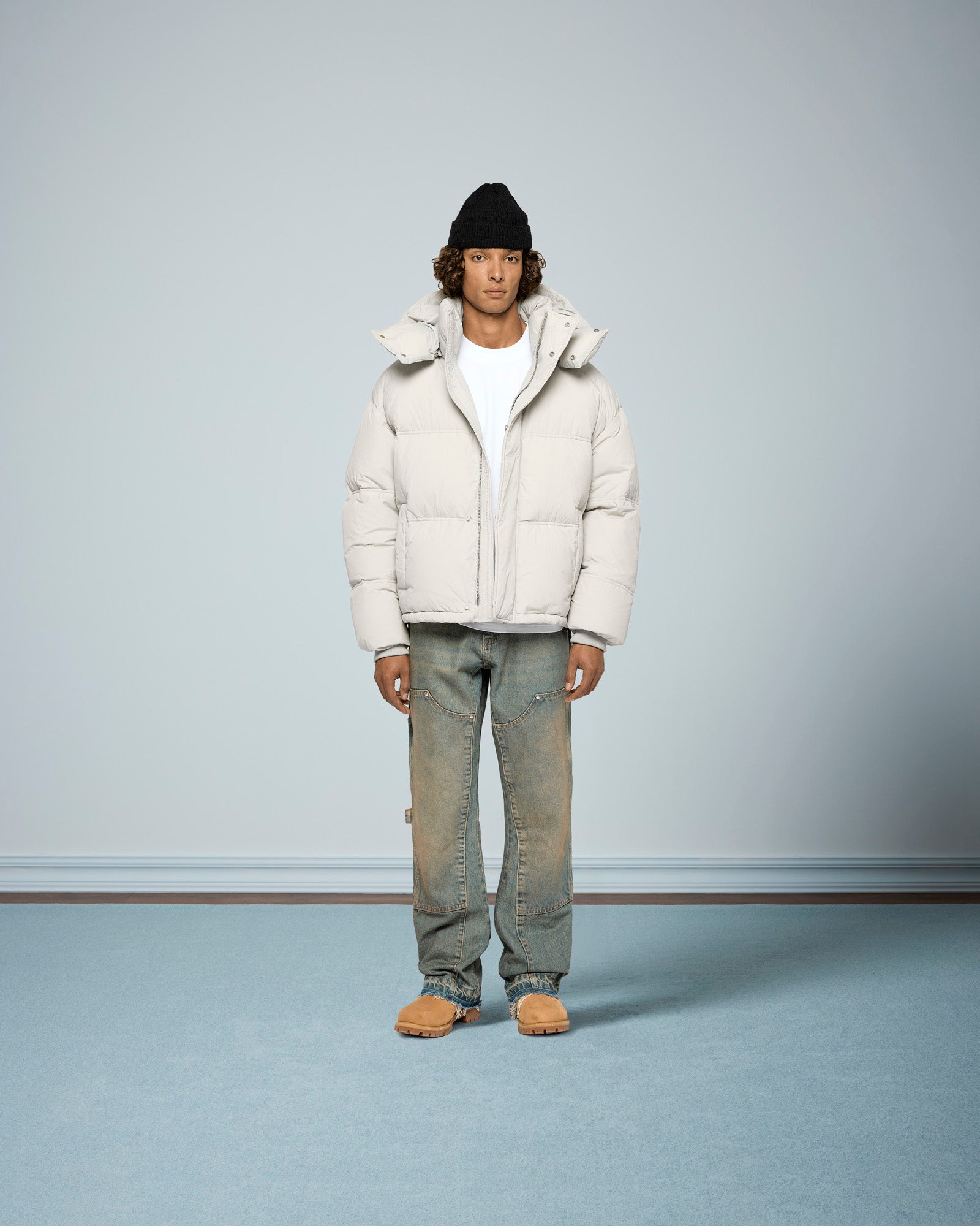 eightyfive-nylon-down-puffer-jacke-herren-light-grey-daunen image 5