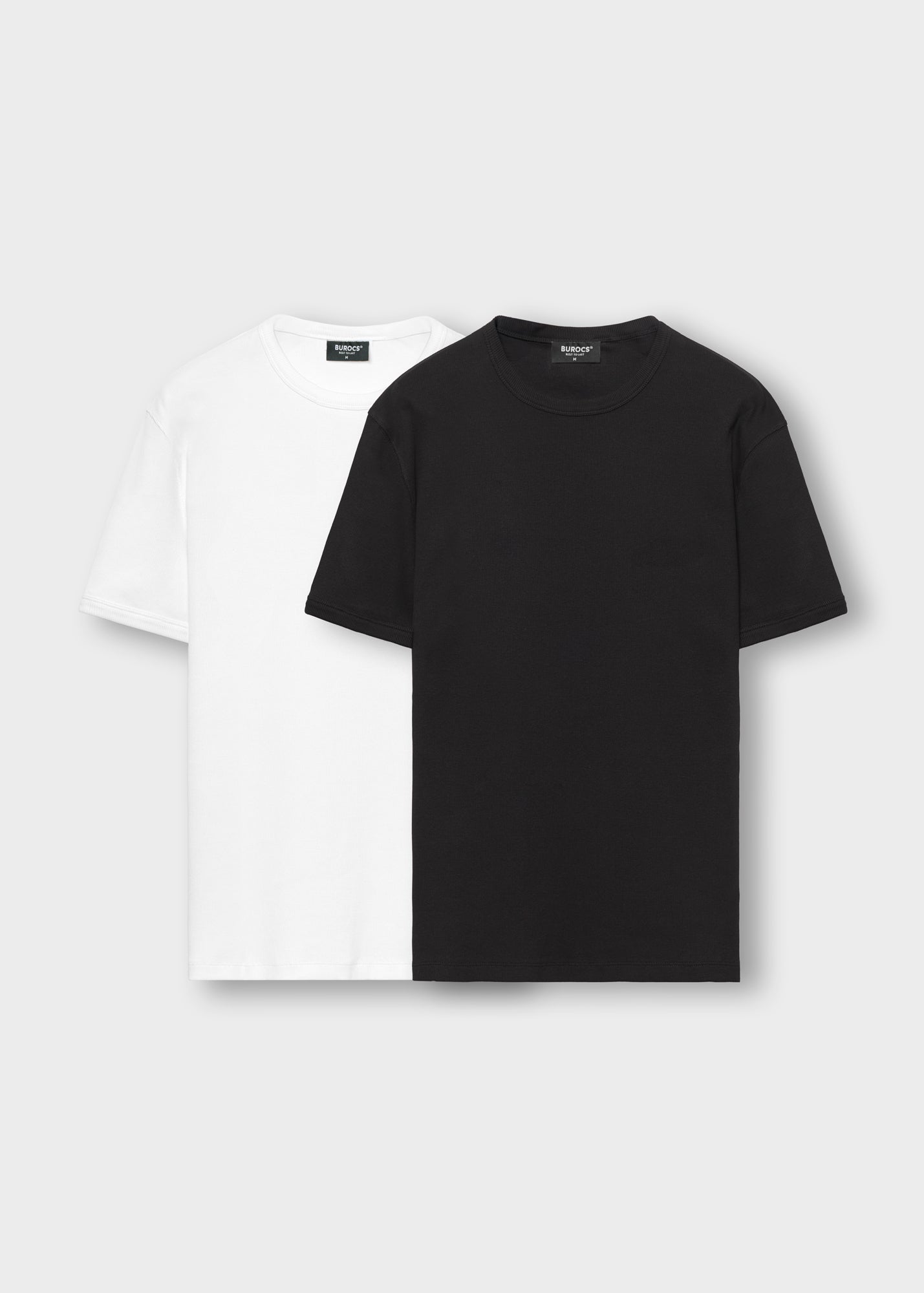 burocs-bundles-slim-fit-t-shirt-2-pack-wei-schwarz image 1