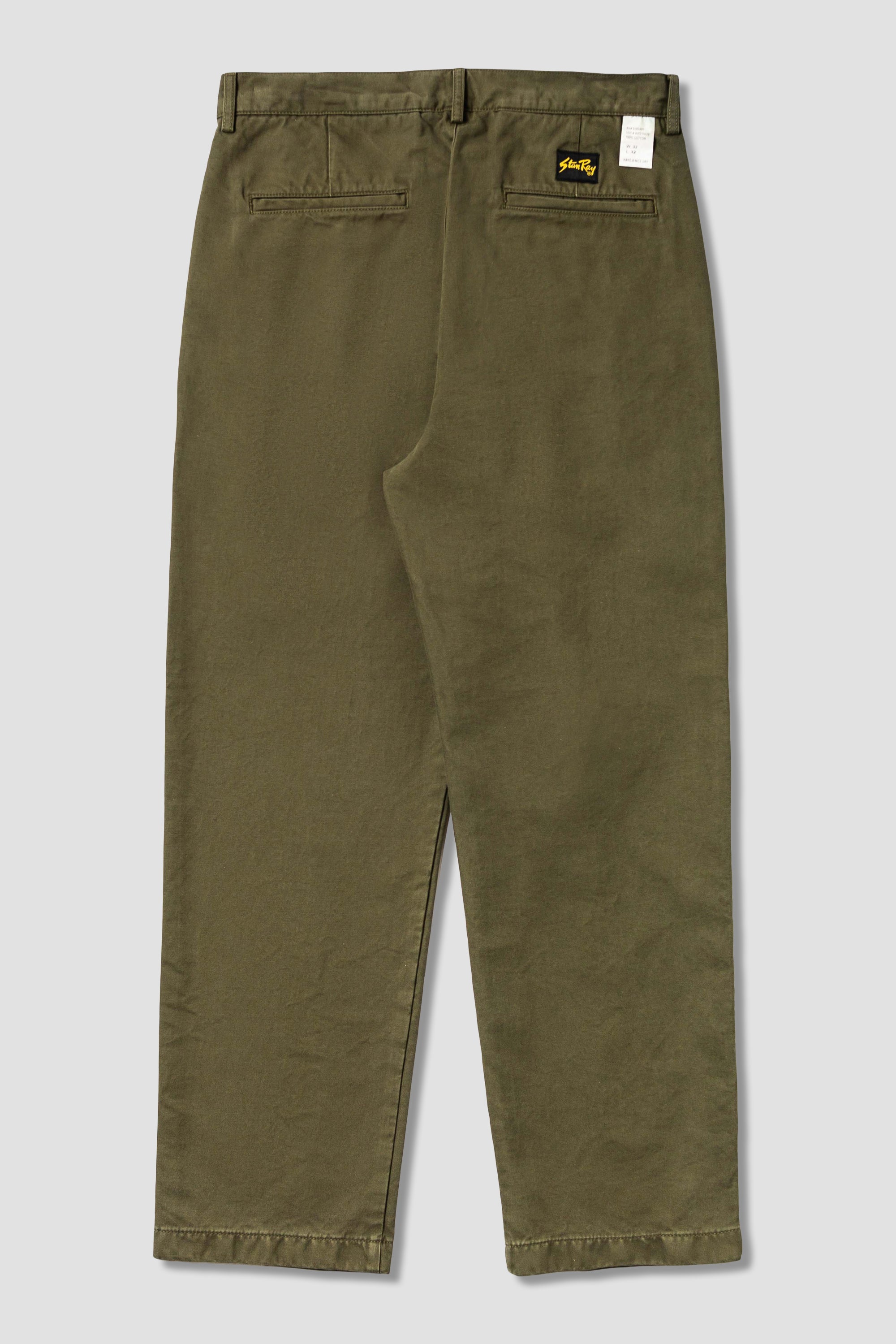 stan-ray-pleated-chino-olive-twill-chinohose-herren image 2