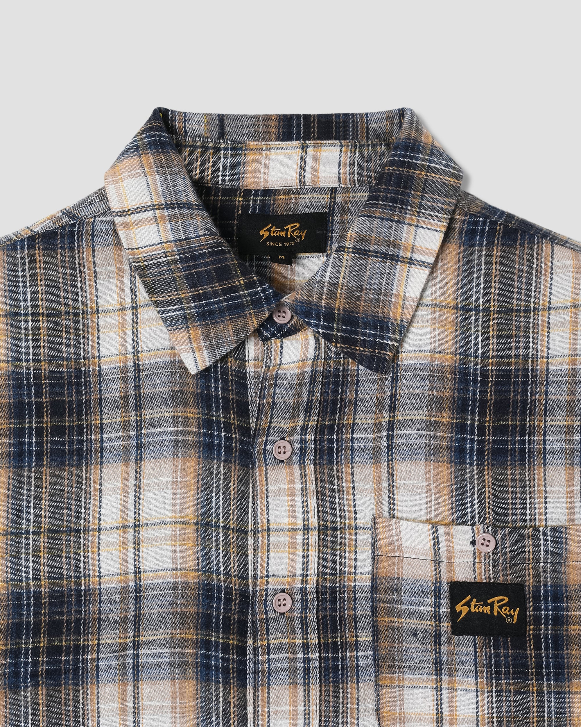 stan-ray-flannel-shirt-hemd-navy-plaid-kurzarm image 4