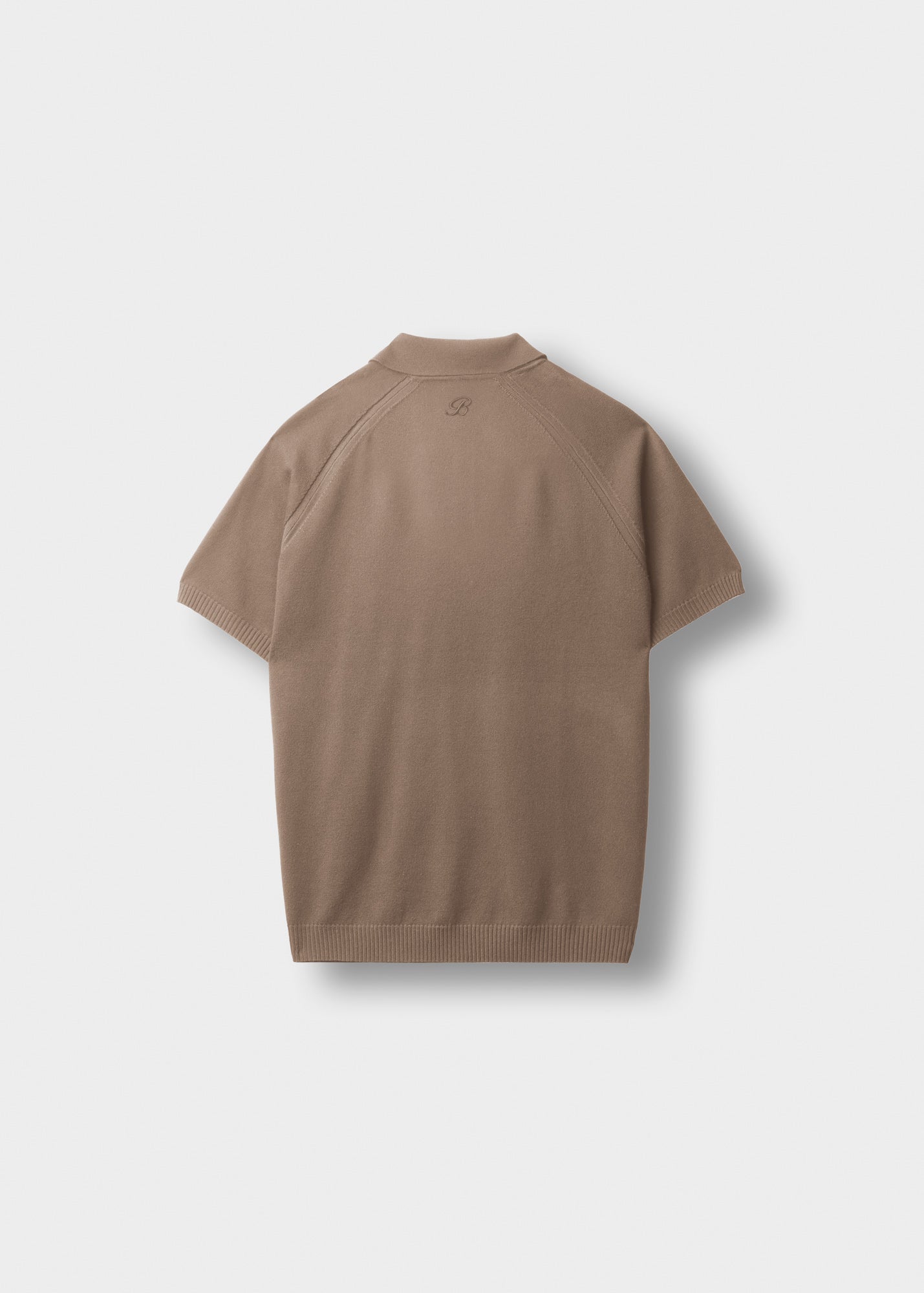burocs-fine-knit-polo-t-shirt-beige-regular-fit image 2