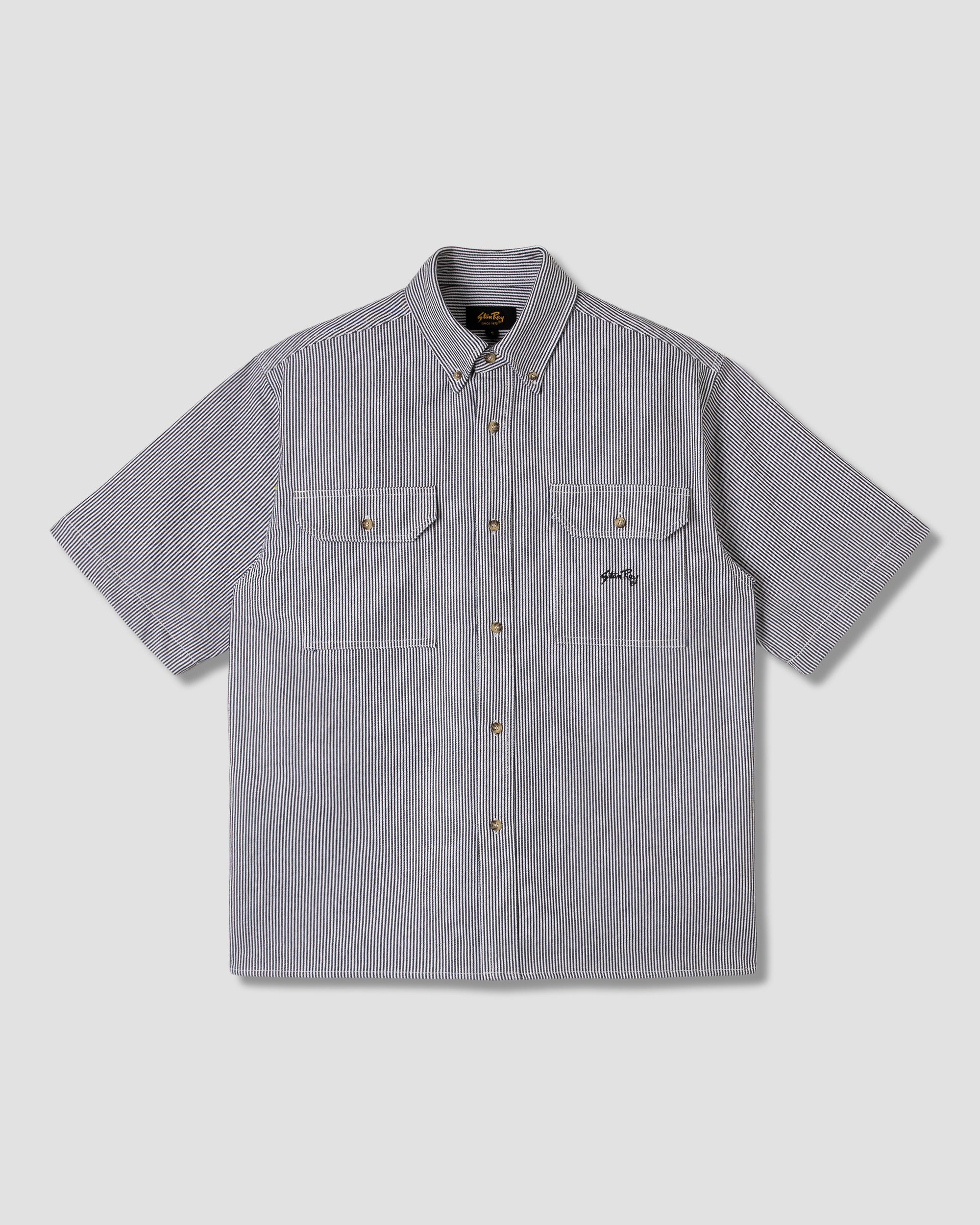 stan-ray-work-shirt-hemd-aged-hickory-stripe-baumwolle image 1