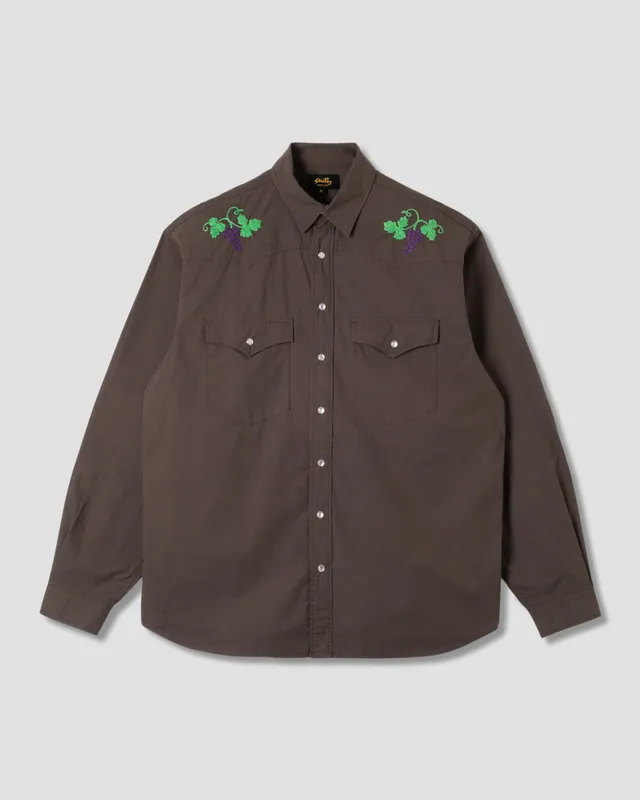 stan-ray-western-shirt-washed-black-poplin-baumwollhemd-snaps image 1