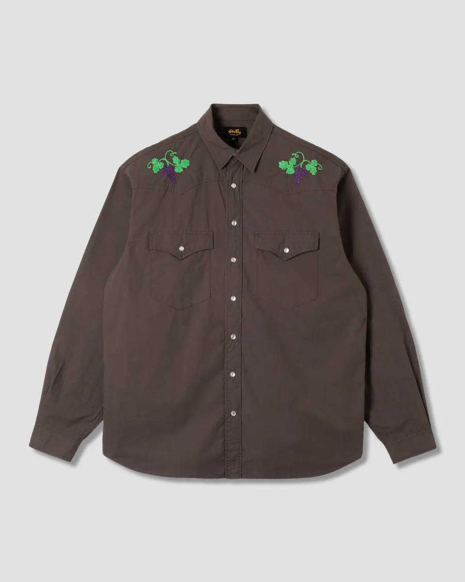 stan-ray-western-shirt-washed-black-poplin-baumwollhemd-snaps image 1