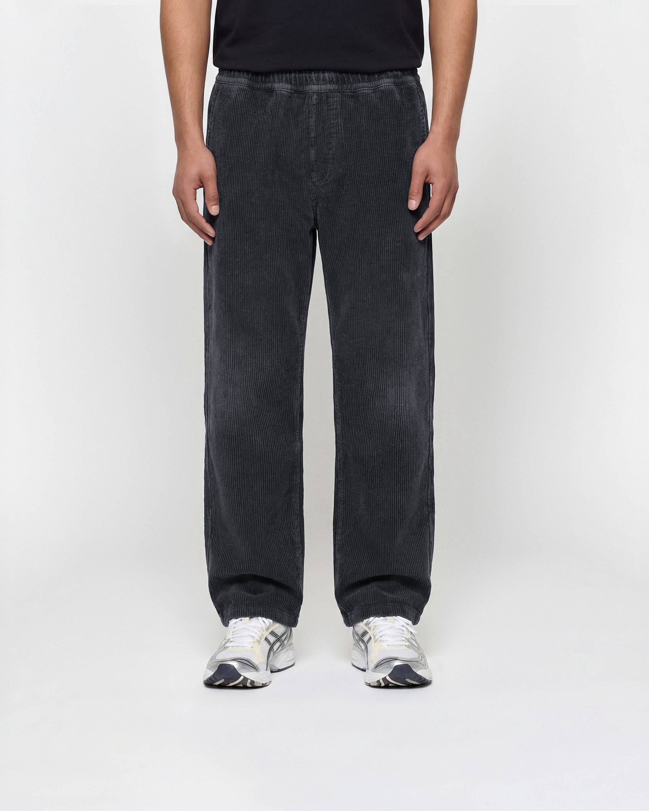 eightyfive-corduroy-pants-cordhose-grey-black-elastikbund image 3