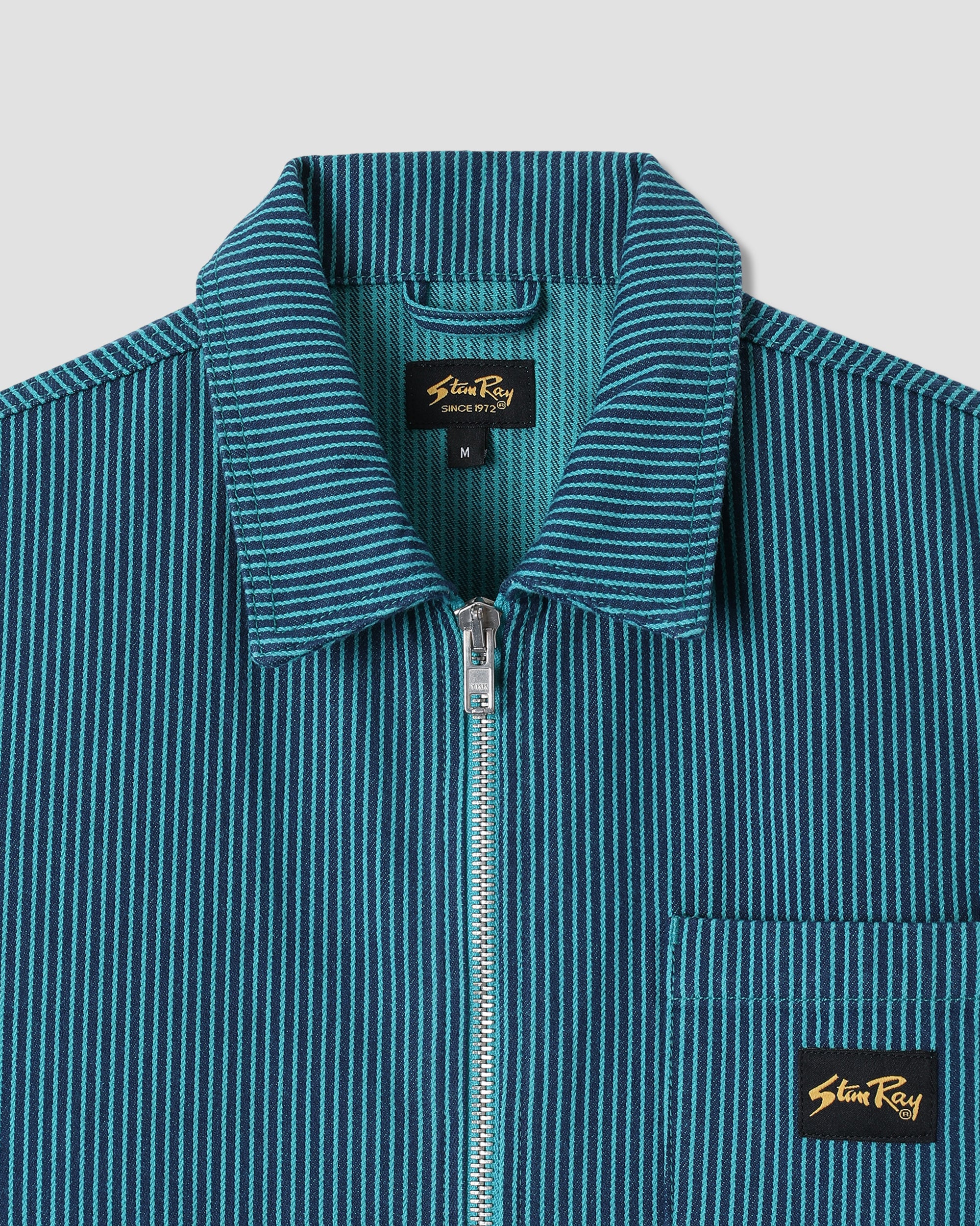 stan-ray-zip-shirt-hemd-blue-teal-hickory-flanell image 4