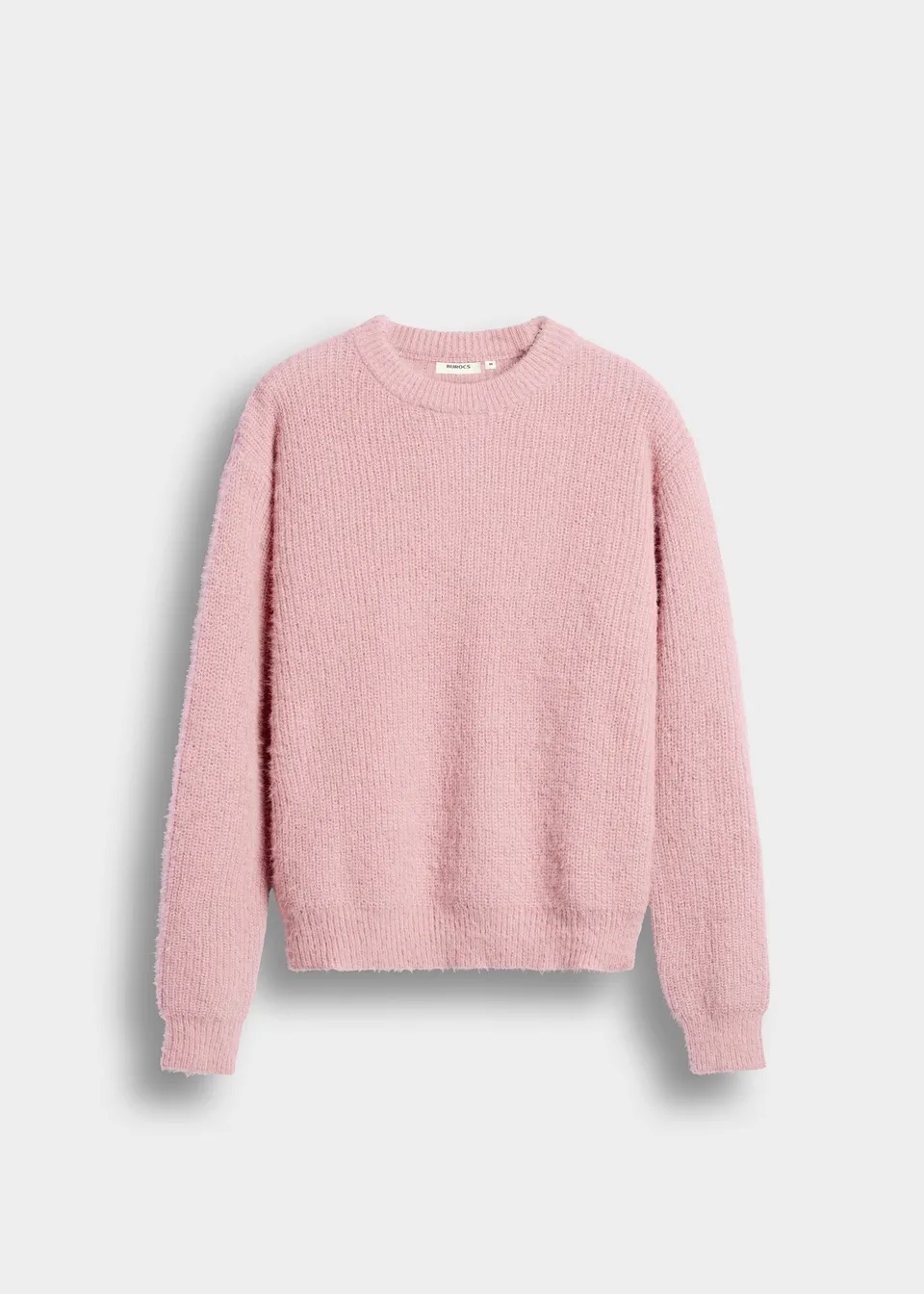 burocs-fuzzy-knit-crewneck-pullover-rosa-m image 1