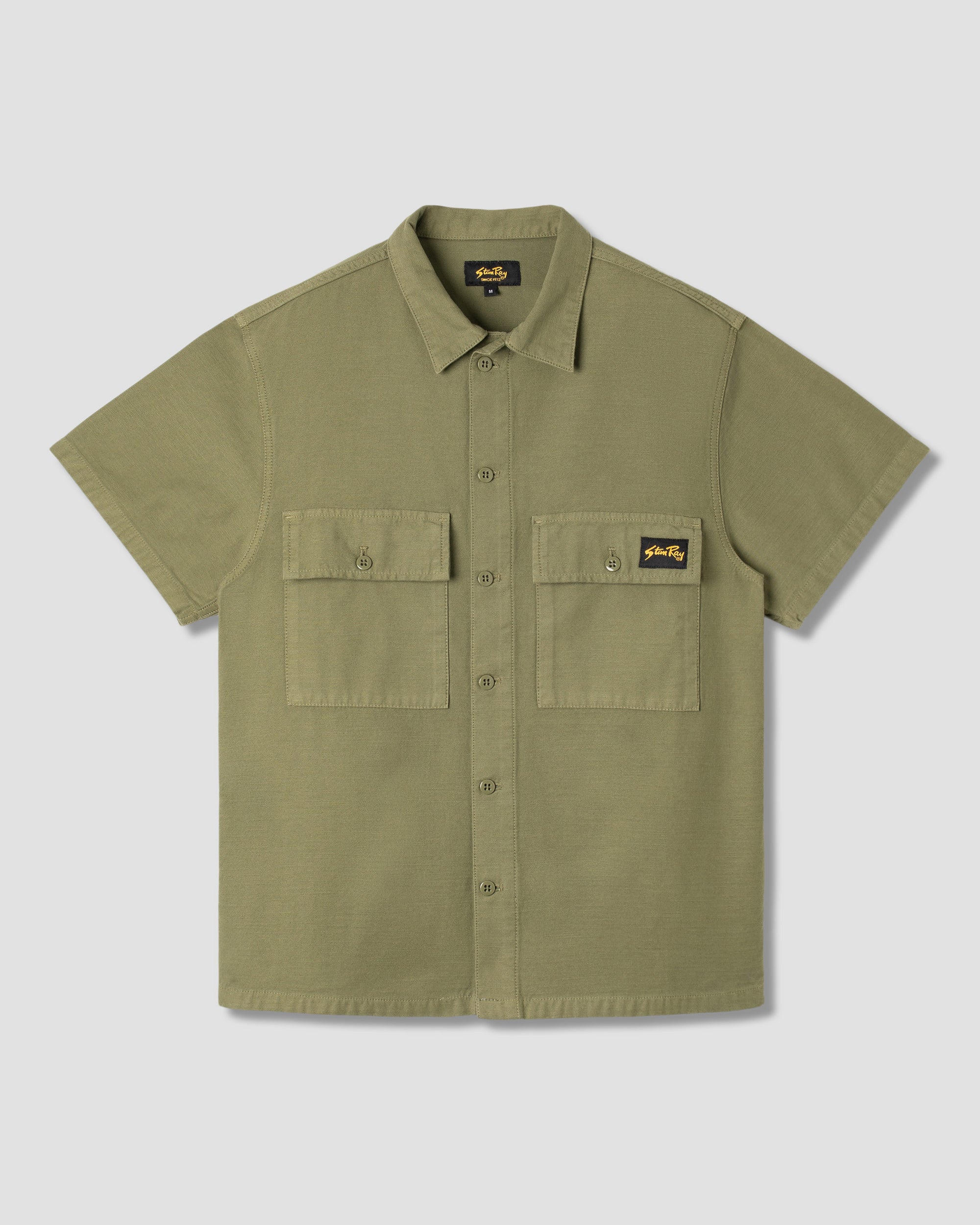 stan-ray-cpo-kurzarm-hemd-olive-baumwolle image 1