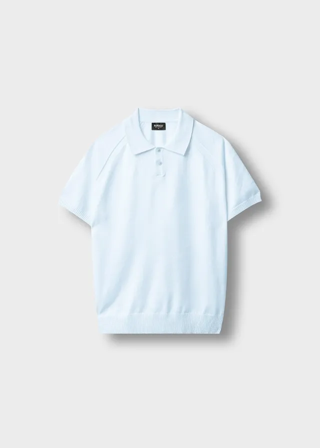 burocs-fine-knit-polo-t-shirt-light-blue-regular-fit image 1